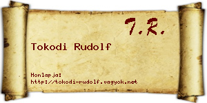 Tokodi Rudolf névjegykártya